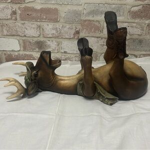 Cabin-Core Hunter Buck Wine Holder 19"